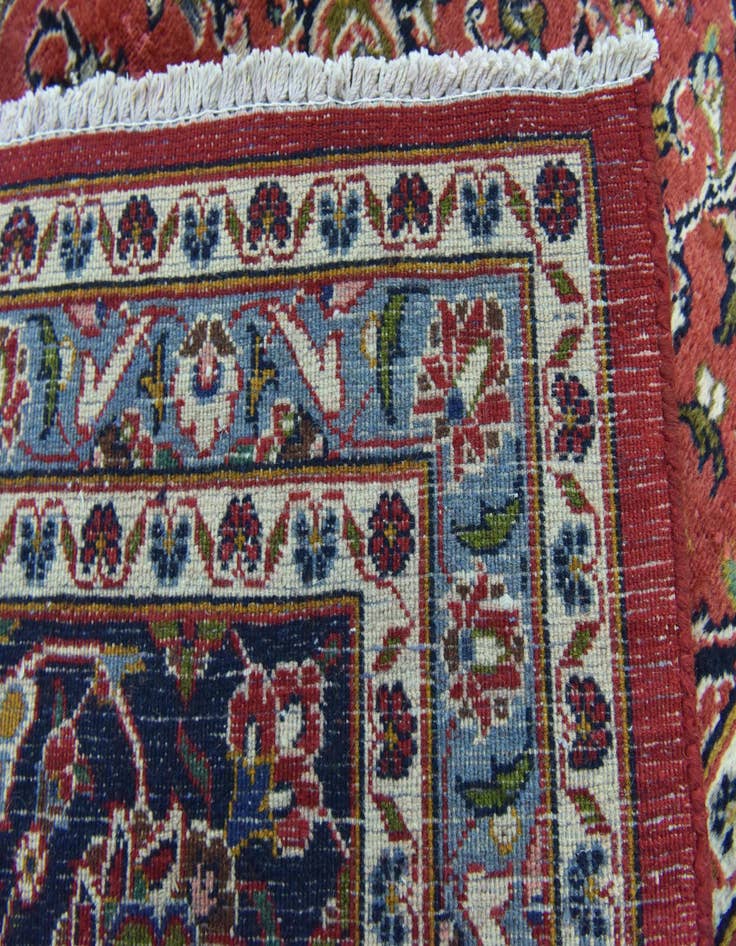 Detail image of  9' 7 x 12' 5  Hand Knotted Mashad Persian Wool Rug