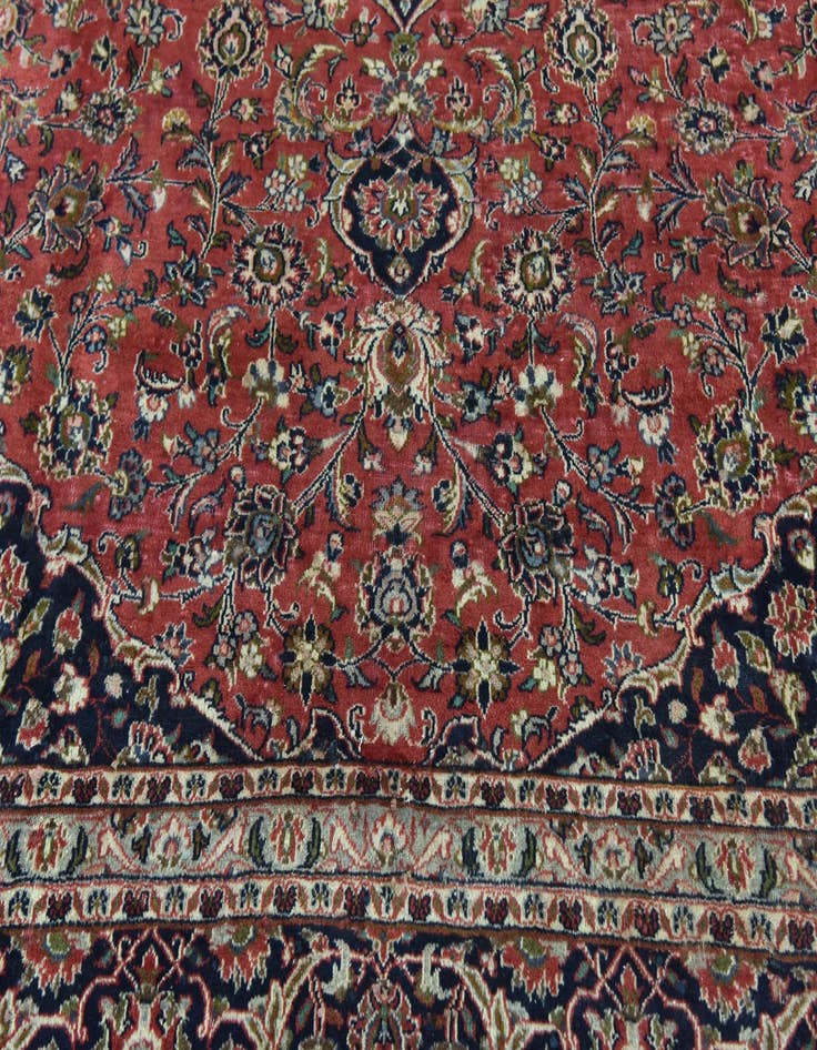 Detail image of  9' 7 x 12' 5  Hand Knotted Mashad Persian Wool Rug