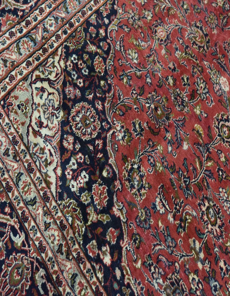 Detail image of  9' 7 x 12' 5  Hand Knotted Mashad Persian Wool Rug