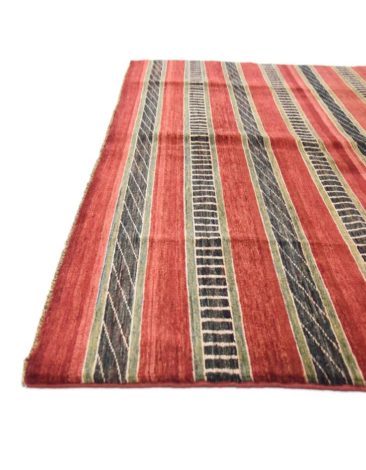 Detail image of  4' 10 x 6' 5  Hand Knotted Modern Ziegler Rug