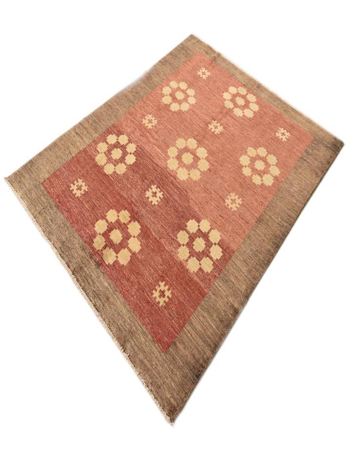 Detail image of  5' x 6' 4  Hand Knotted Modern Ziegler Rug