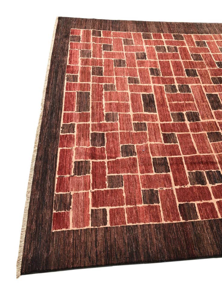 Detail image of  6' 7 x 9' 8  Hand Knotted Modern Ziegler Rug