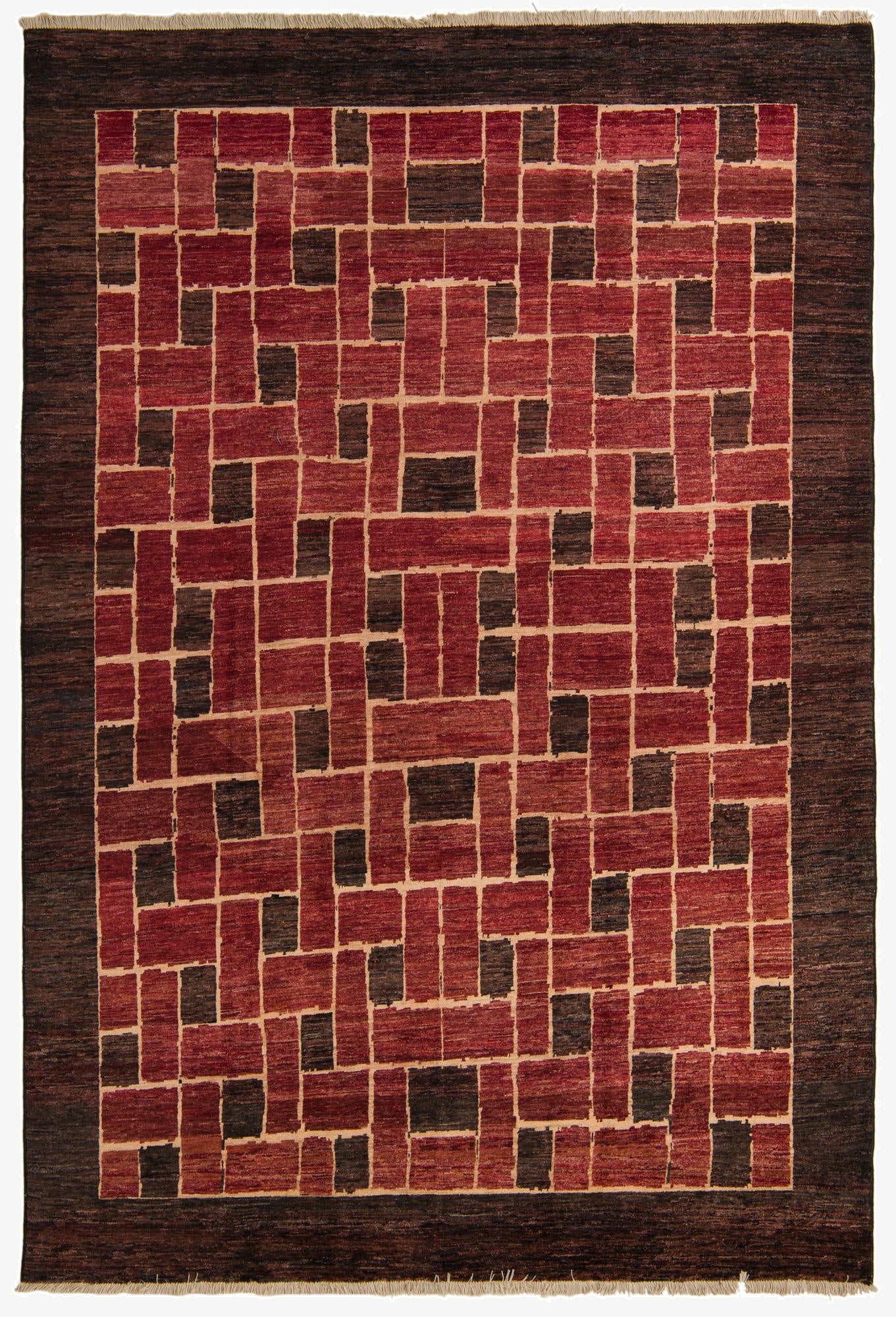  6' 7 x 9' 8  Hand Knotted Modern Ziegler Rug