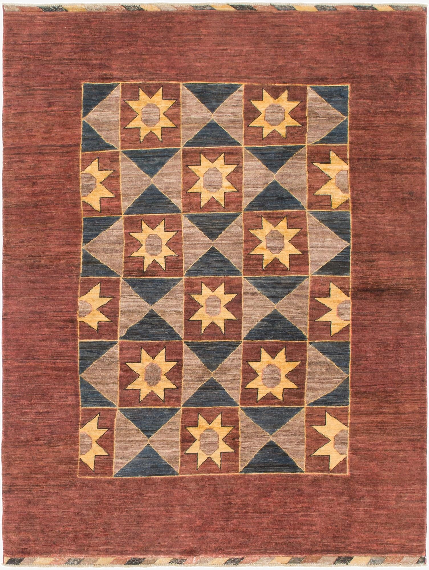  4' 8 x 6' 6  Hand Knotted Modern Ziegler Rug