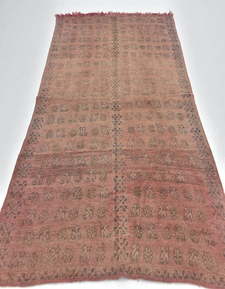 Detail image of  5' 6 x 8' 6  Hand Knotted Moroccan Wool Rug