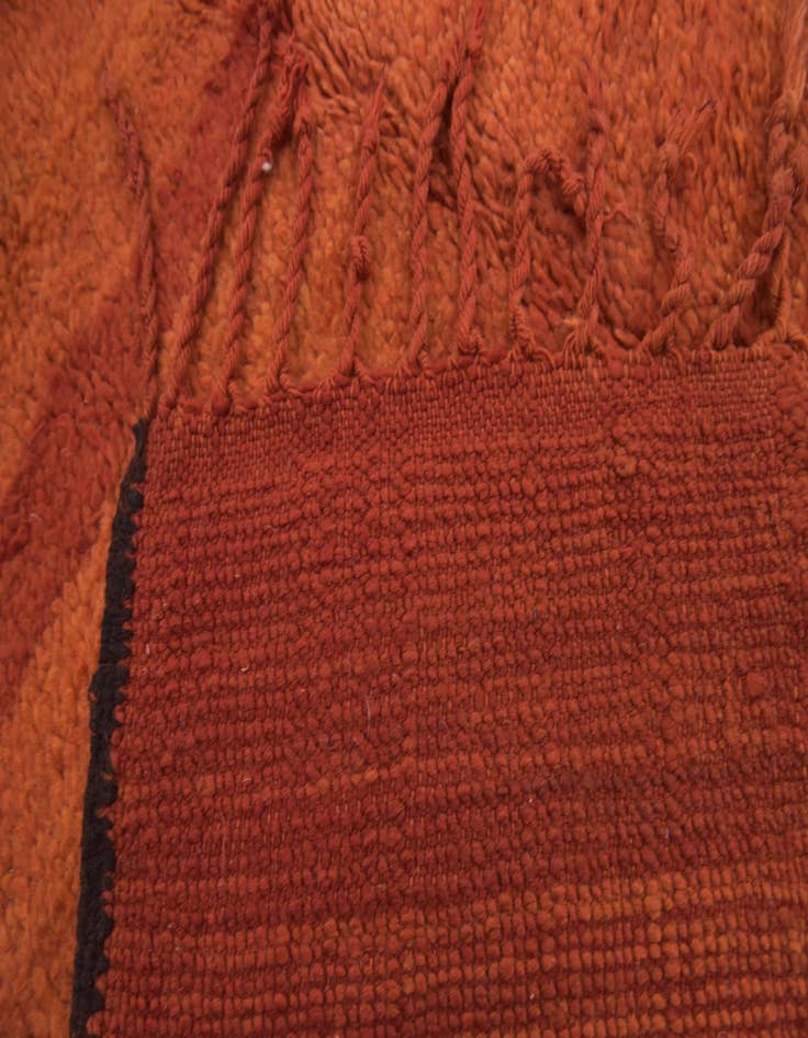 Detail image of  4' 3 x 6'  Hand Knotted Moroccan Wool Rug