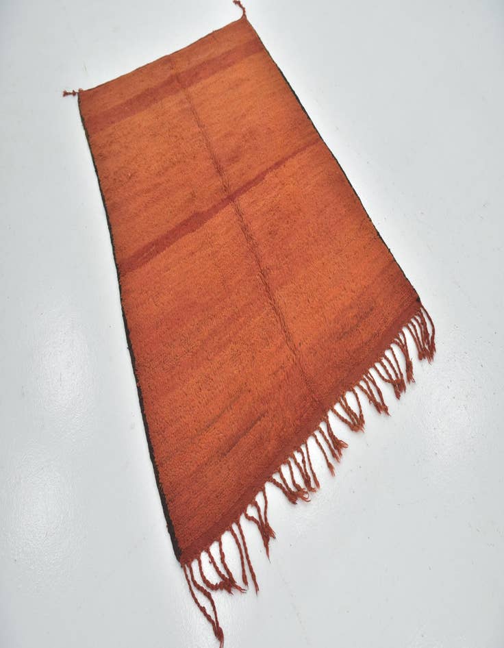 Detail image of  4' 3 x 6'  Hand Knotted Moroccan Wool Rug