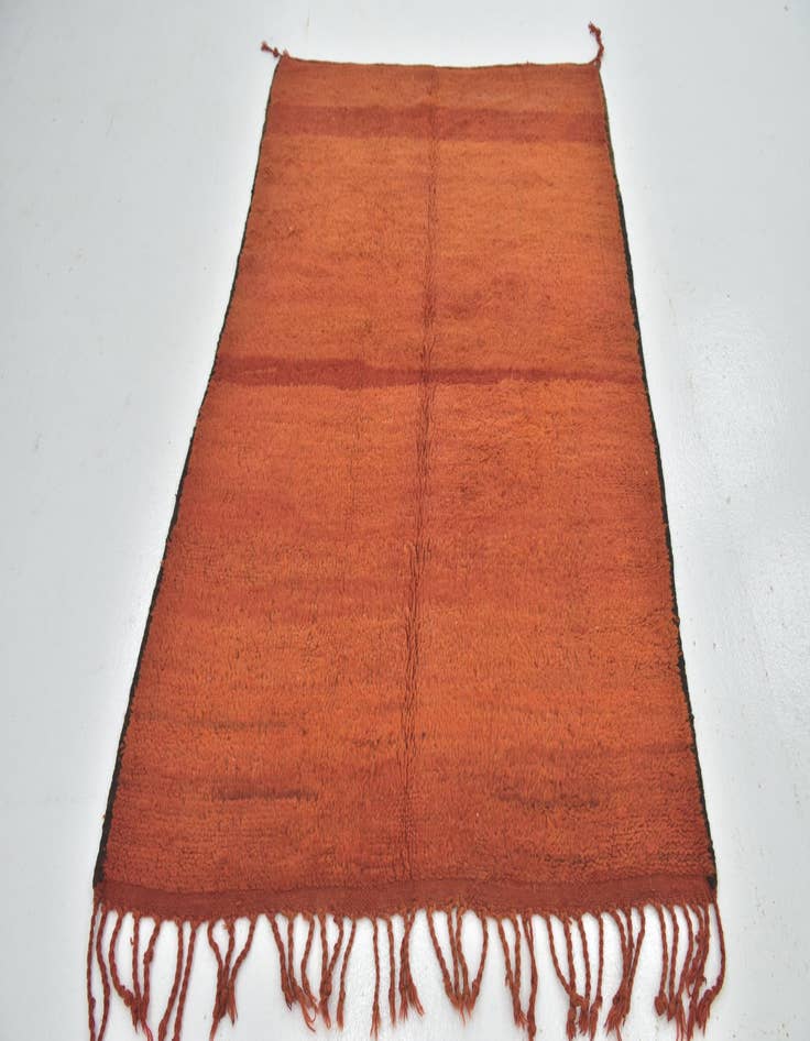 Detail image of  4' 3 x 6'  Hand Knotted Moroccan Wool Rug