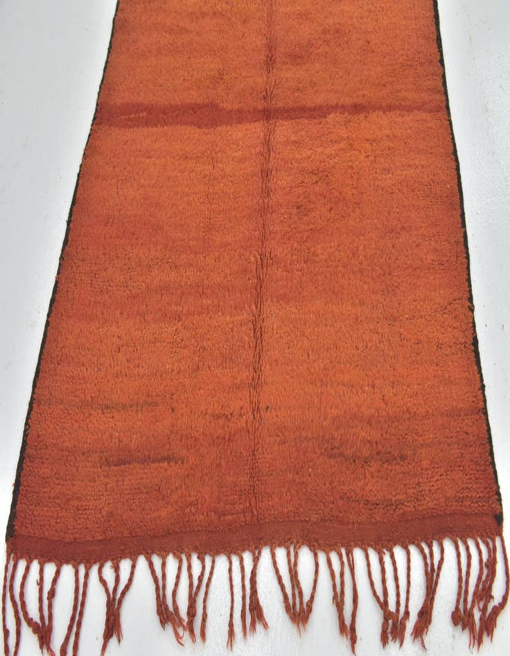 Detail image of  4' 3 x 6'  Hand Knotted Moroccan Wool Rug