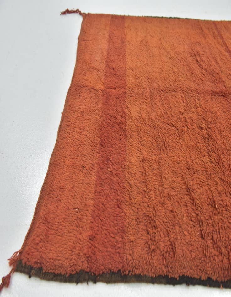 Detail image of  4' 3 x 6'  Hand Knotted Moroccan Wool Rug