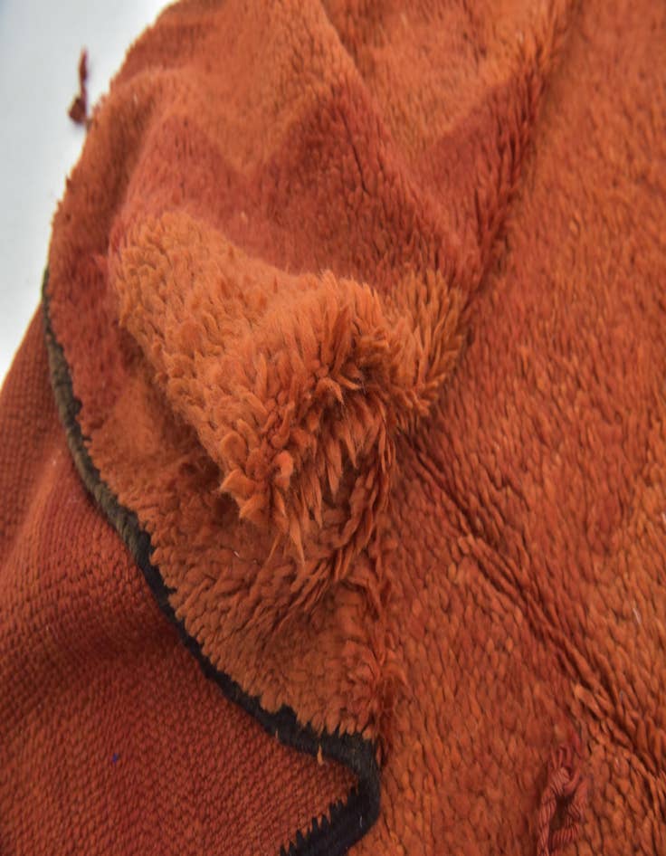 Detail image of  4' 3 x 6'  Hand Knotted Moroccan Wool Rug