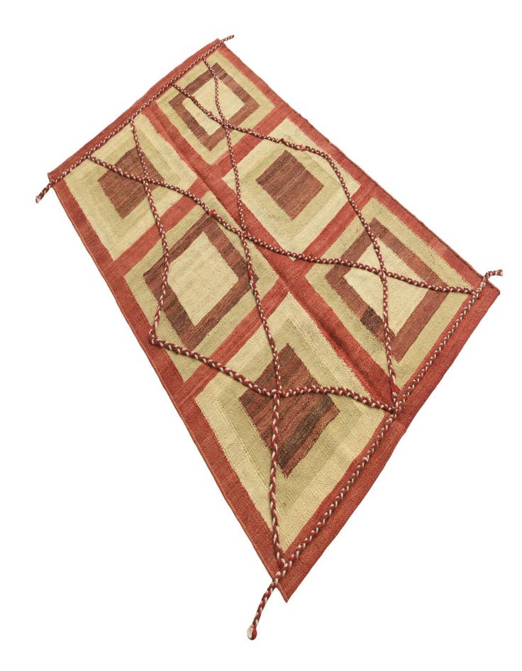 Detail image of 3' 8 x 6' 2 Hand Knotted Moroccan Wool Rug