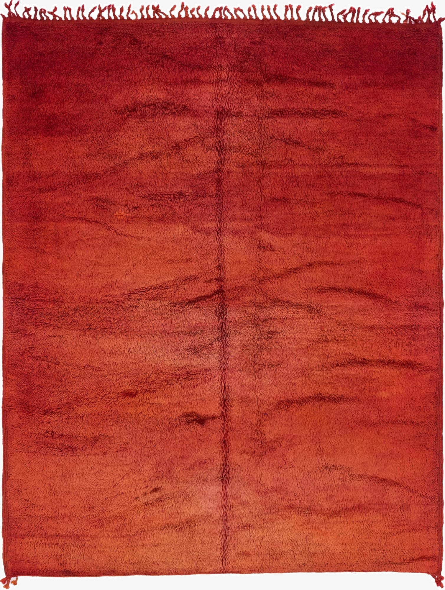  5' 1 x 6' 4  Hand Knotted Moroccan Wool Rug