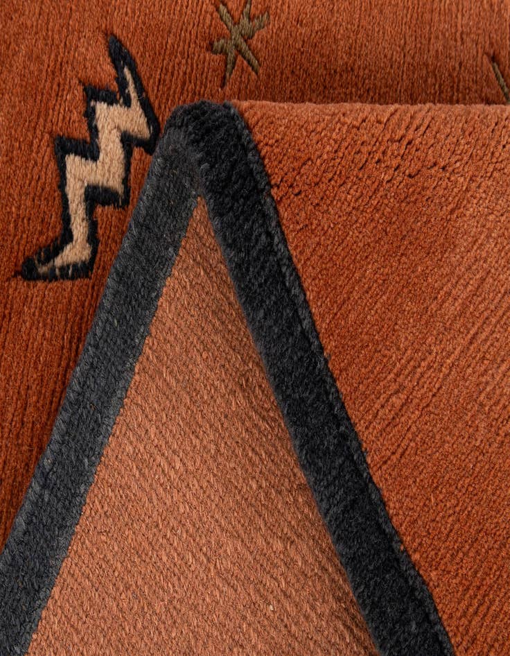 Detail image of  3' 2 x 5'  Hand Knotted Nepal Wool Rug