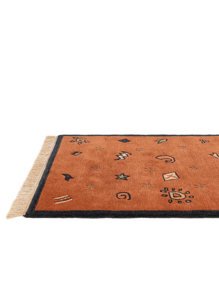 Detail image of  3' 2 x 5'  Hand Knotted Nepal Wool Rug