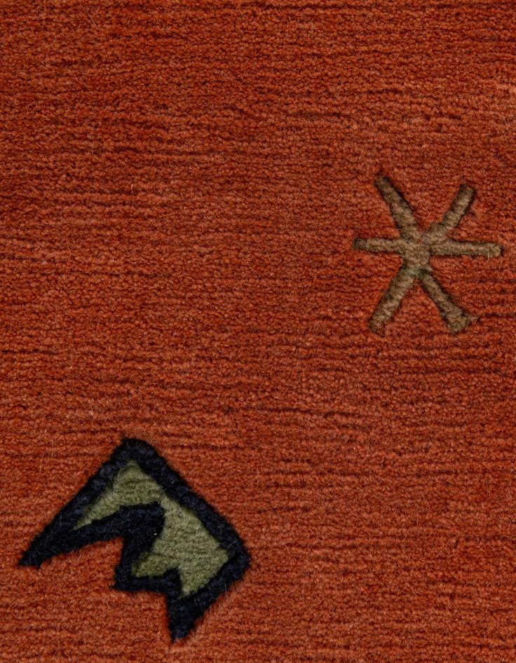 Detail image of  4' 8 x 6' 7  Hand Knotted Nepal Wool Rug