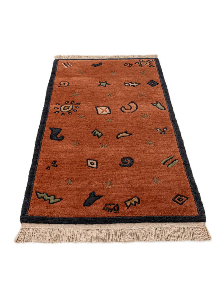 Detail image of  2' 5 x 4' 7  Hand Knotted Nepal Wool Rug