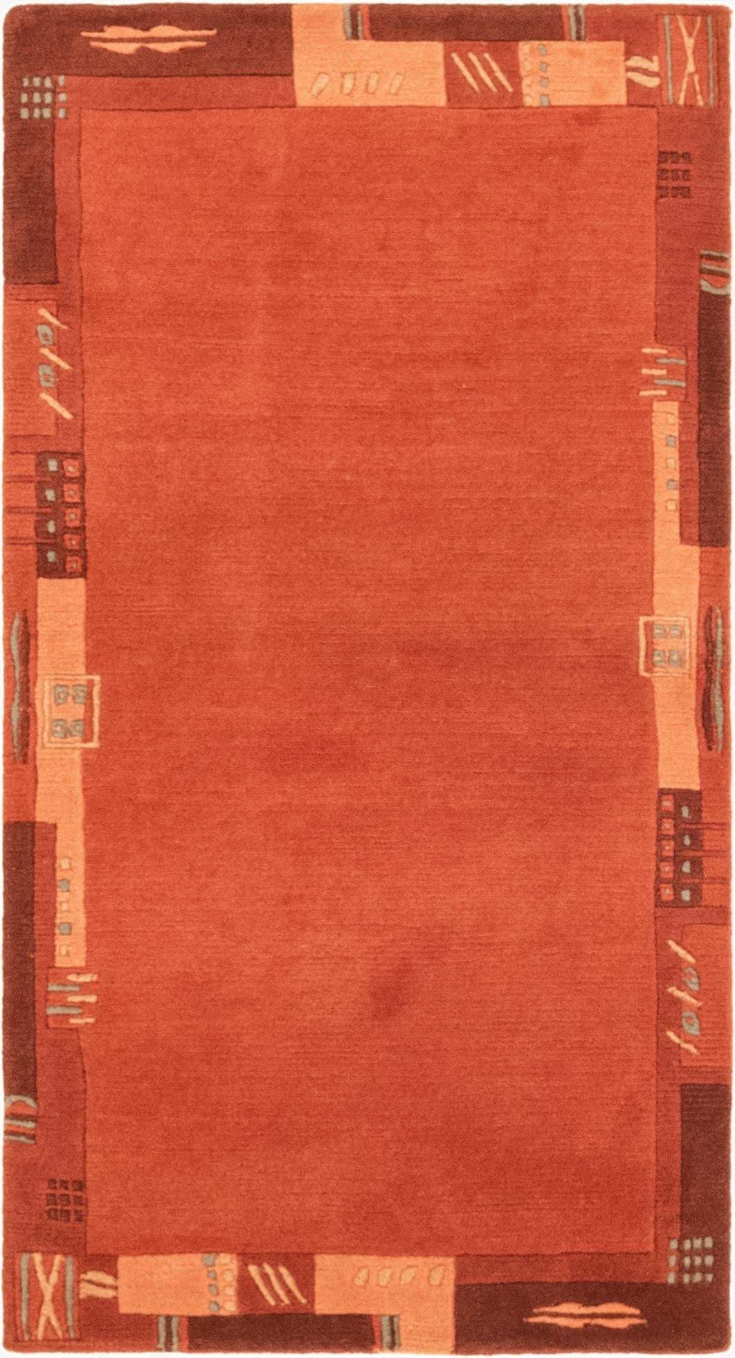  2' 5 x 4' 8  Hand Knotted Nepal Wool Rug