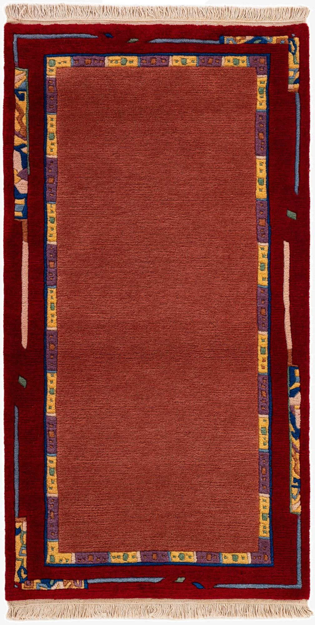  2' 6 x 4' 9  Hand Knotted Nepal Wool Rug