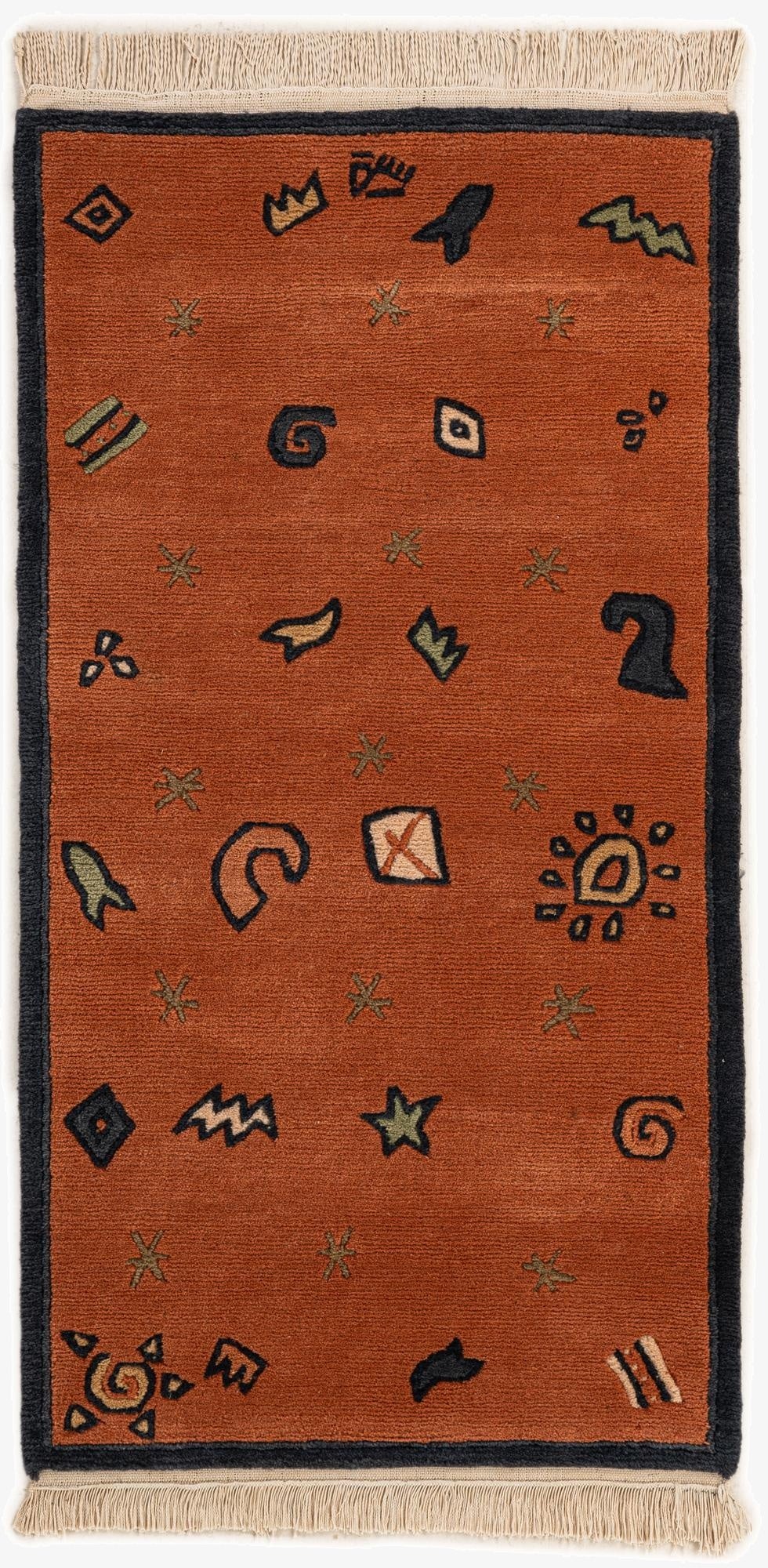  2' 5 x 4' 7  Hand Knotted Nepal Wool Rug