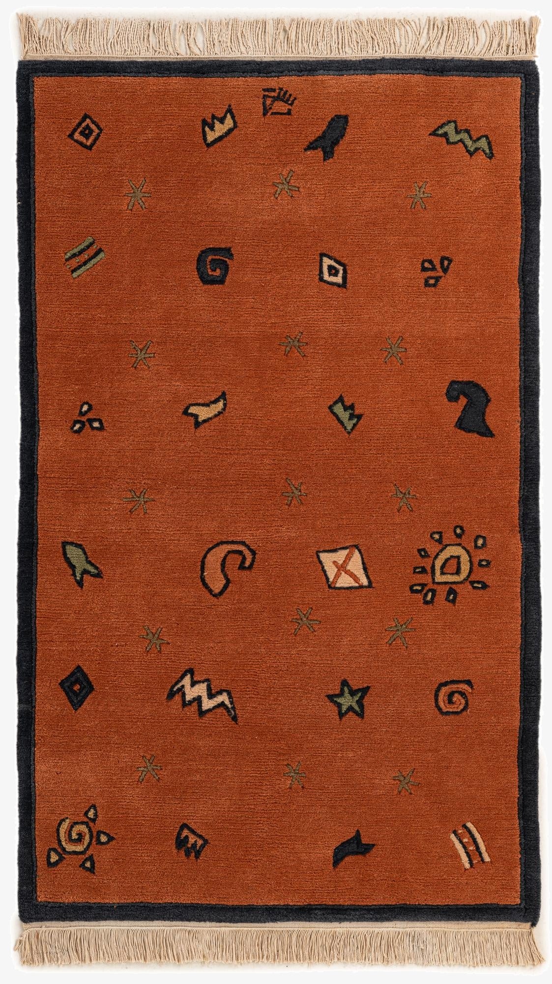  3' 2 x 5'  Hand Knotted Nepal Wool Rug