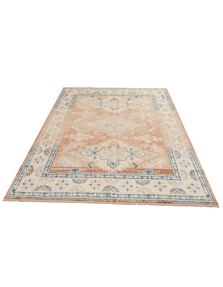 Detail image of  5' 6 x 8' 3  Hand Knotted Oushak Wool Rug