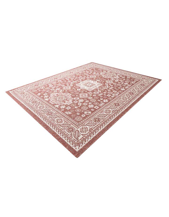 Rust Red 7' 10 x 10' Aztec Indoor / Outdoor Rug | Rugs.com