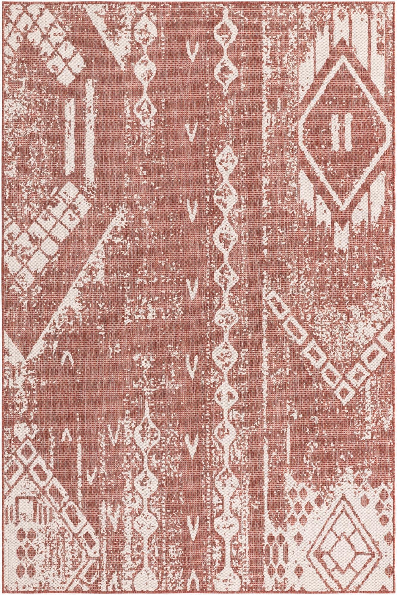  6' x 9'  Washable Bohemian Indoor / Outdoor Rug