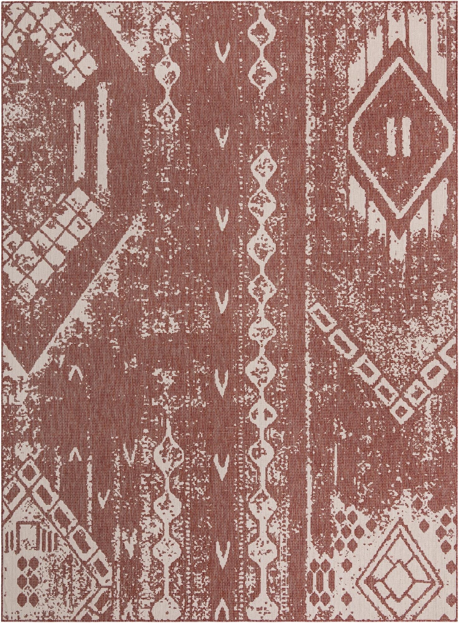  10' x 13'  Washable Bohemian Indoor / Outdoor Rug