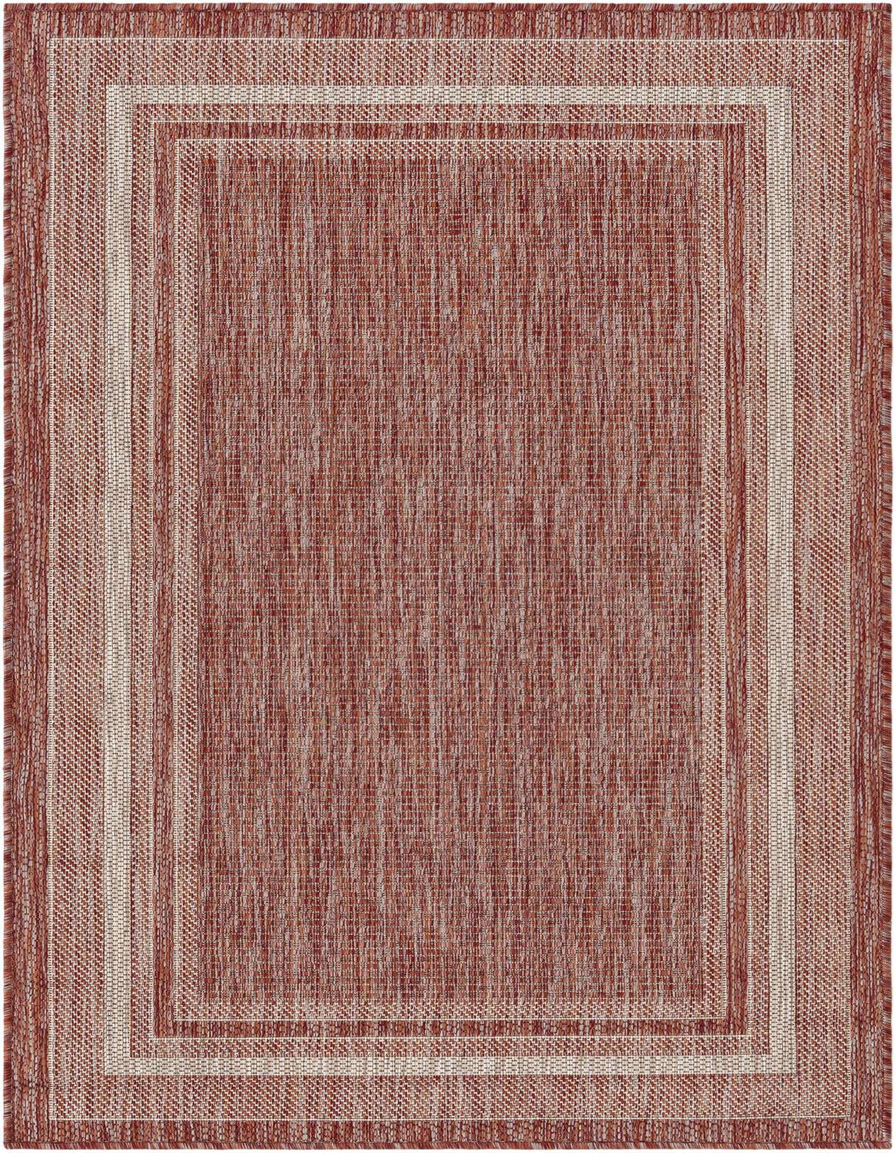 Primary image  3' 1 x 5' 3  Washable Border Indoor / Outdoor Rug