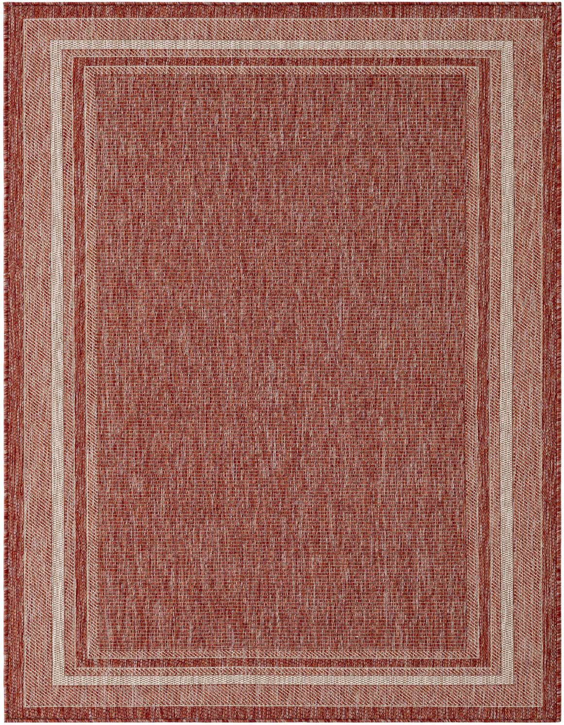 Primary image  4' x 7'  Washable Border Indoor / Outdoor Rug