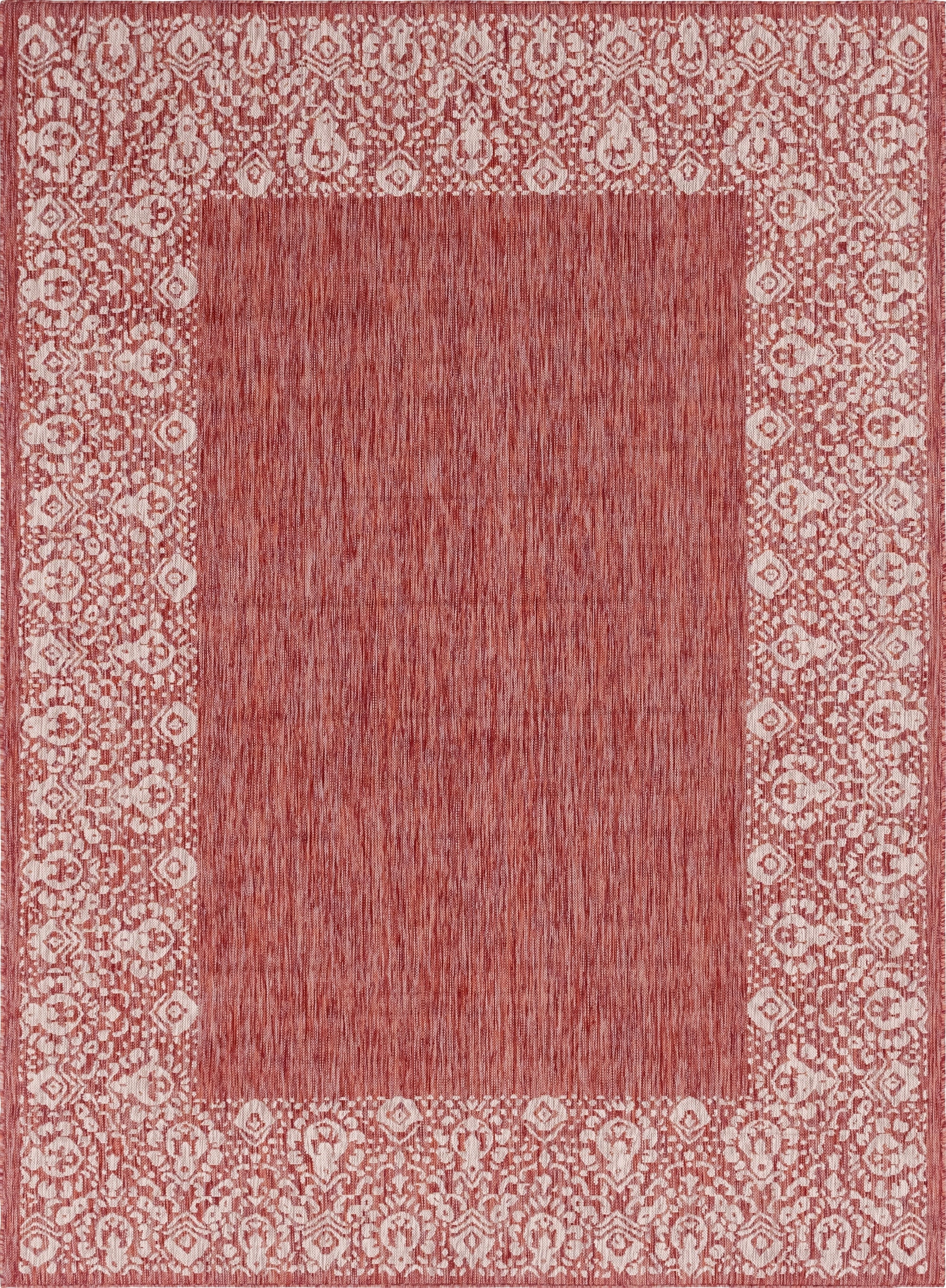  7' 10 x 11'  Washable Border Indoor / Outdoor Rug