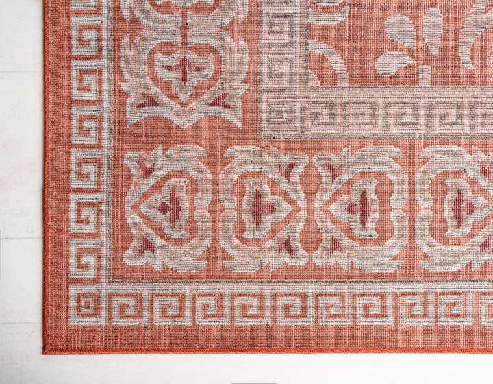 Rust Red 5' x 8' Botanical Indoor / Outdoor Rug | Rugs.com