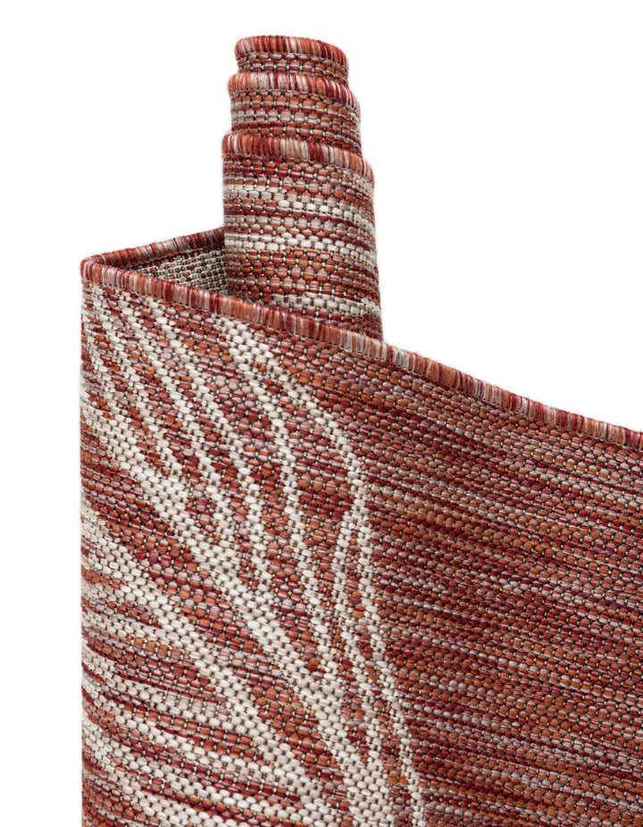 Rust Red 9' x 12' 2 Botanical Indoor / Outdoor Rug | Rugs.com