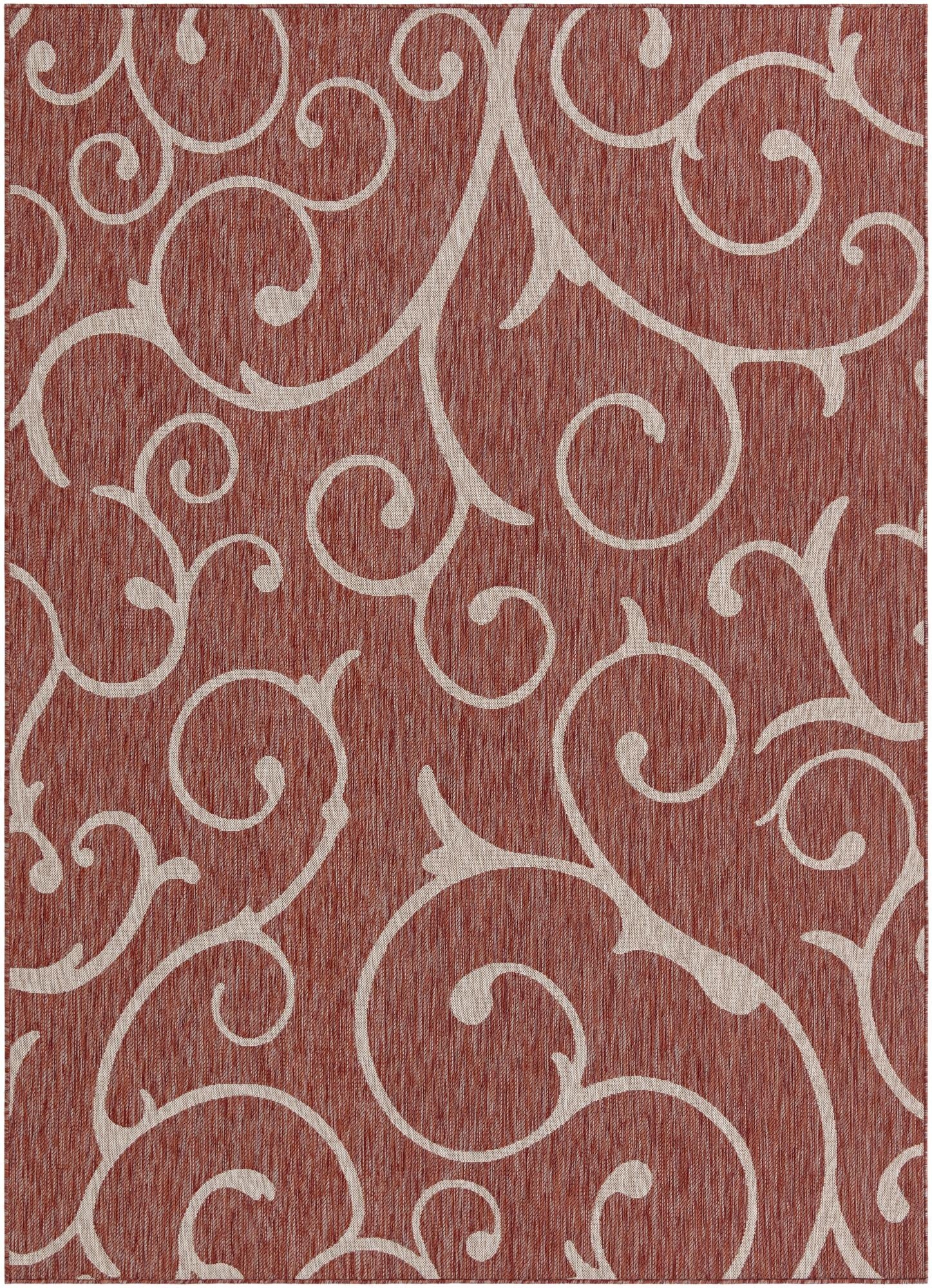 Primary image  7' 10 x 11'  Washable Botanical Indoor / Outdoor Rug