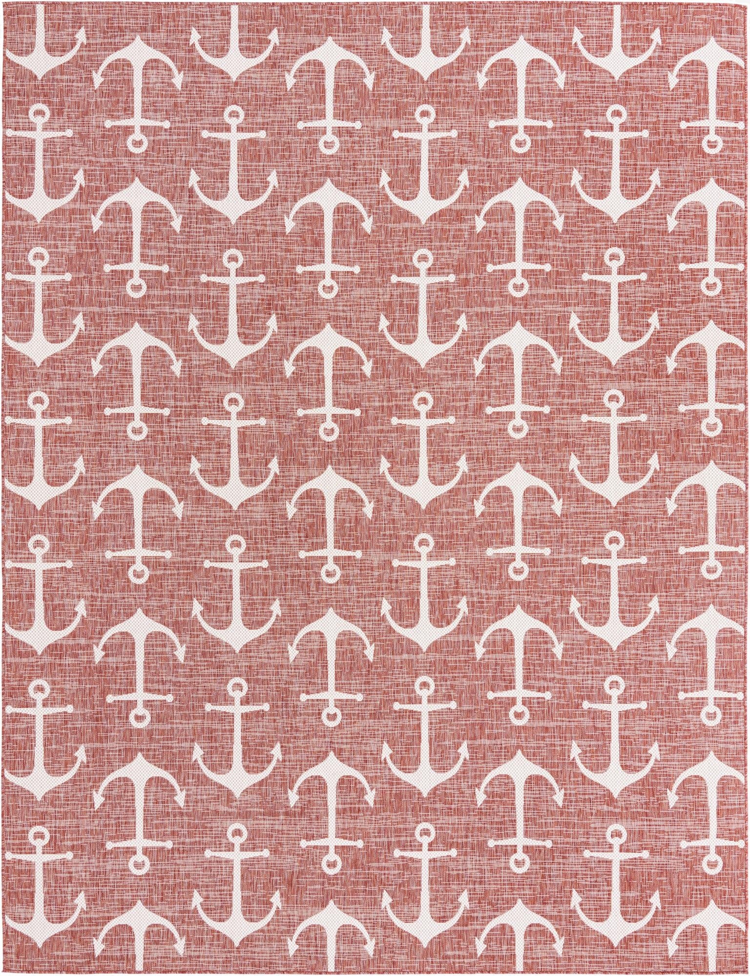  10' x 13'  Washable Coastal Indoor / Outdoor Rug