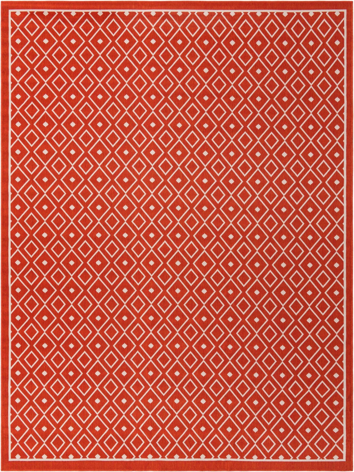  9' x 12'  Washable Lattice Indoor / Outdoor Rug