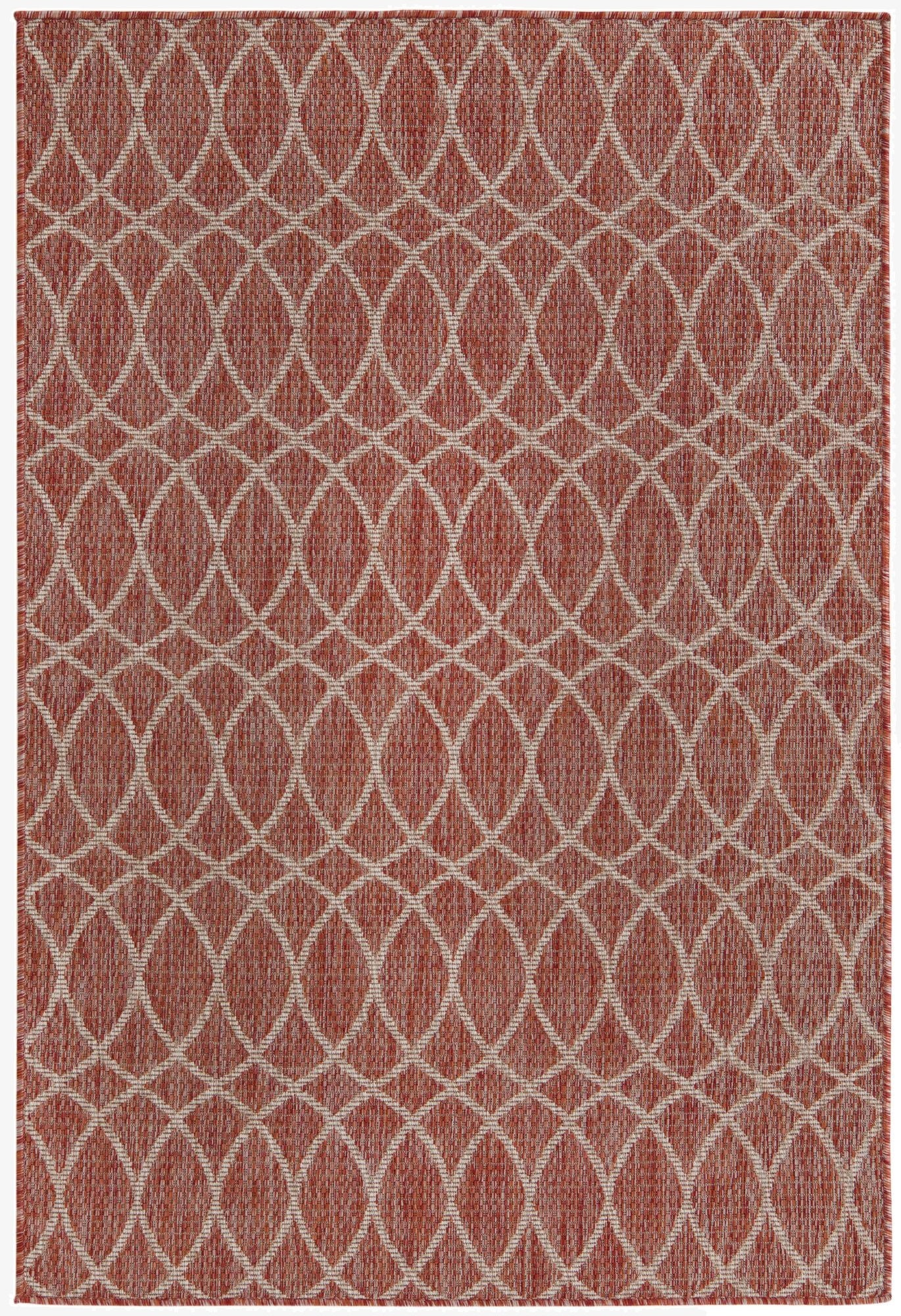  4' x 6'  Washable Lattice Indoor / Outdoor Rug