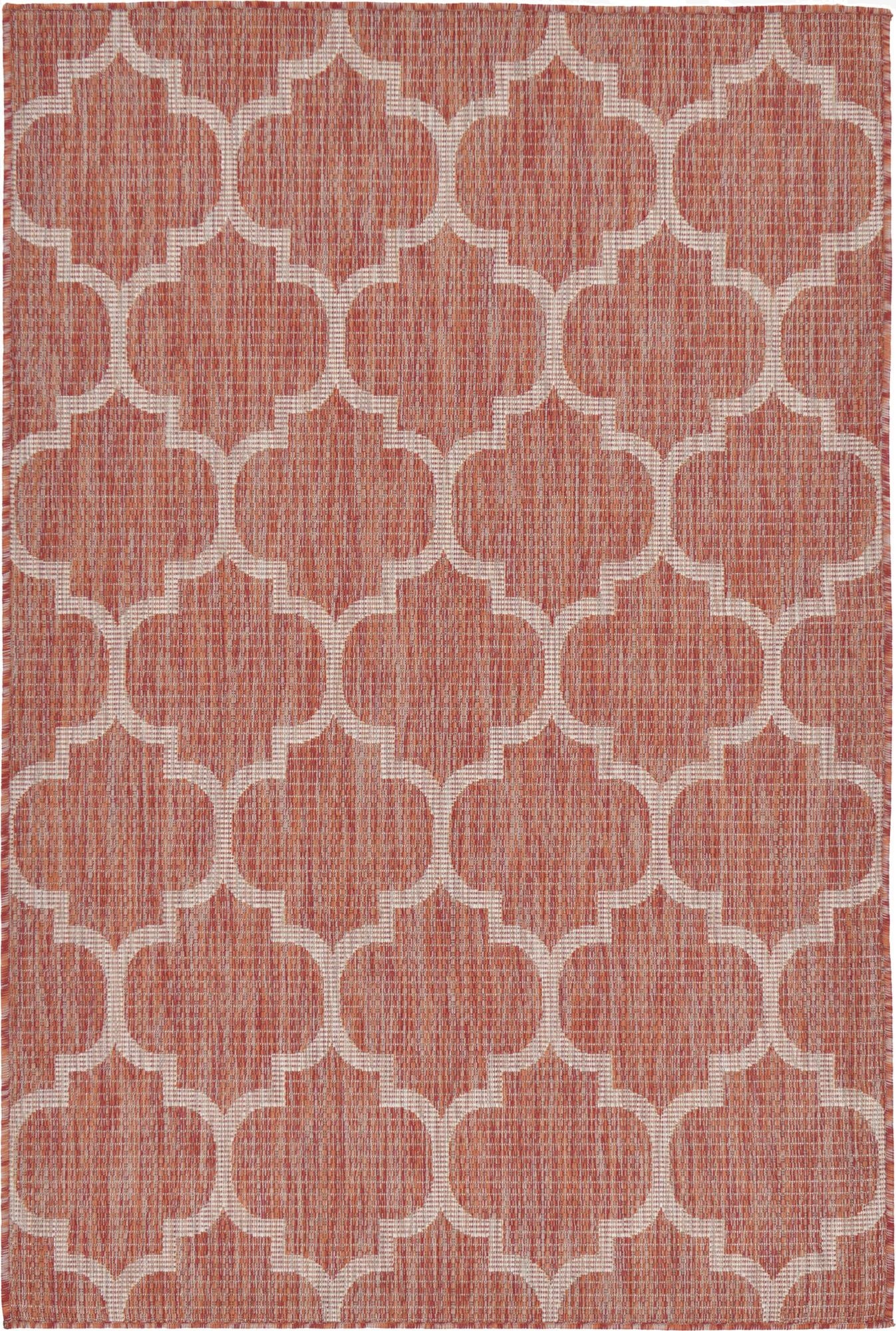  4' x 6'  Washable Lattice Indoor / Outdoor Rug