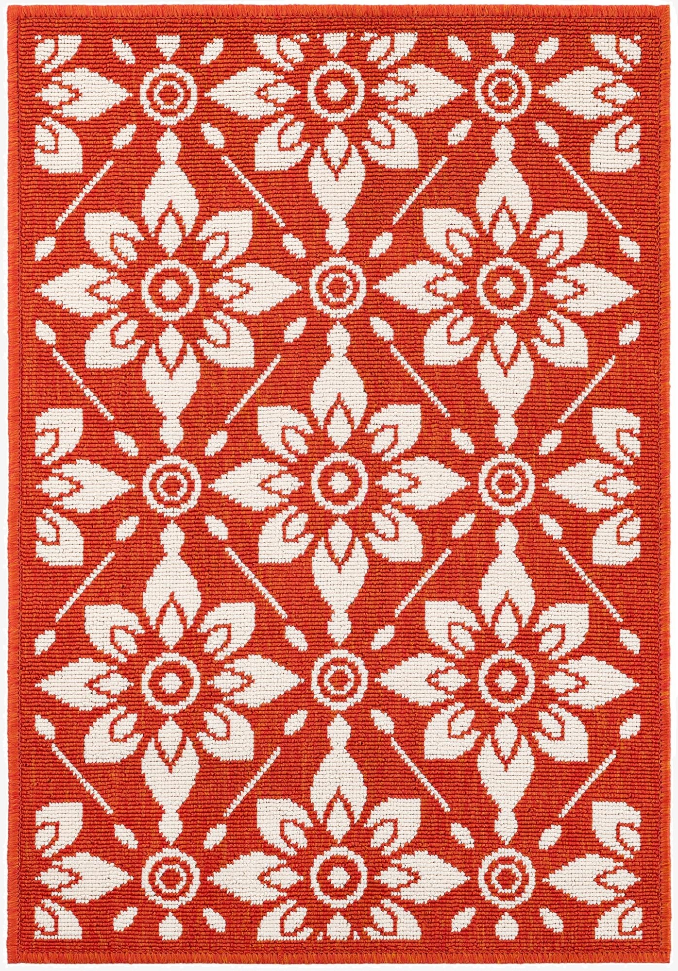  2' x 3'  Washable Lattice Indoor / Outdoor Rug