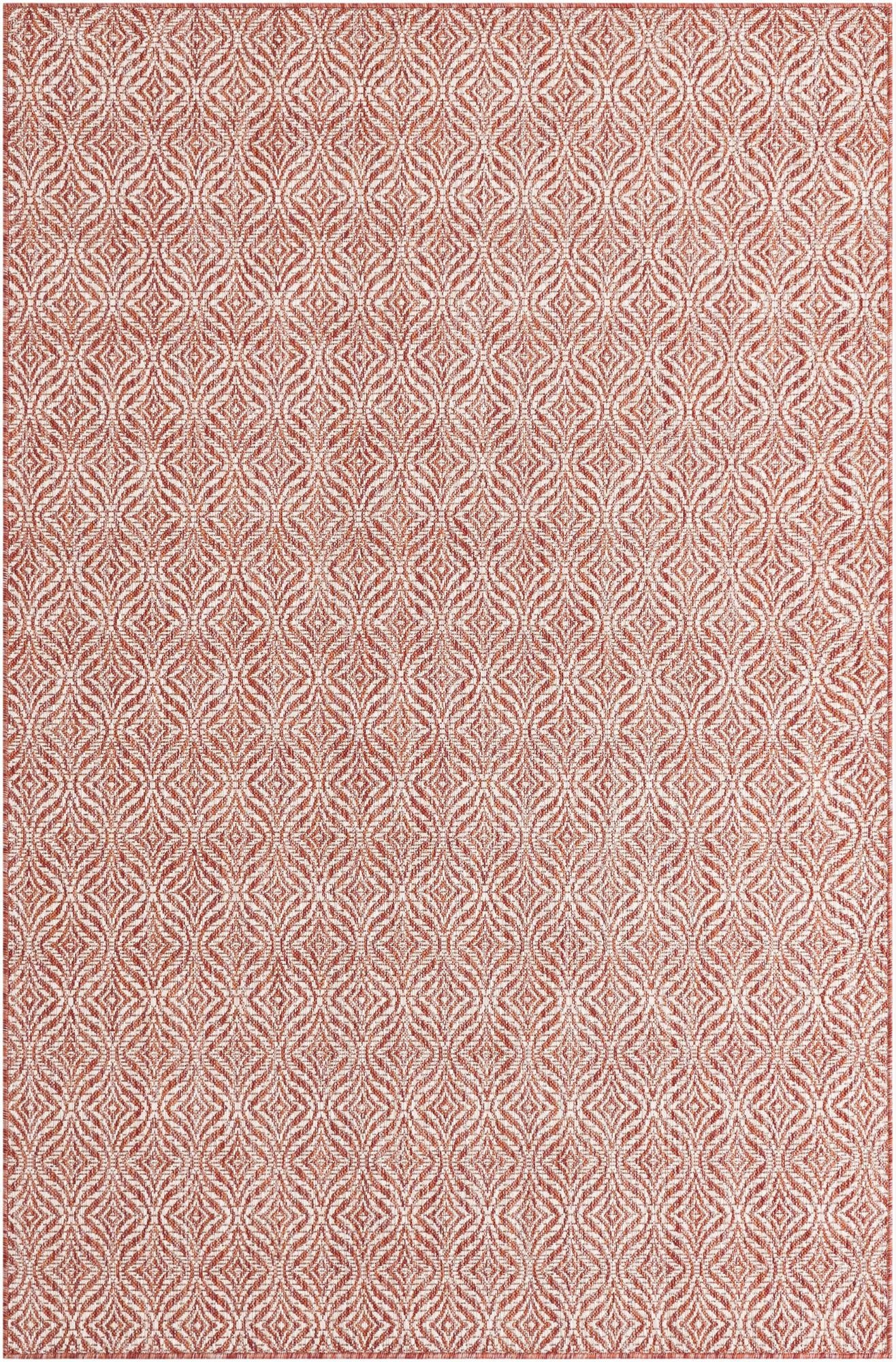  5' 3 x 8'  Washable Lattice Indoor / Outdoor Rug