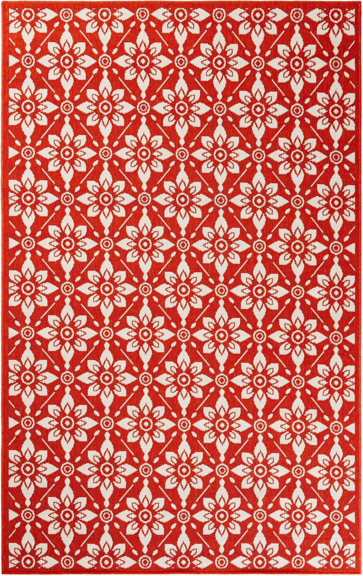  5' x 8'  Washable Lattice Indoor / Outdoor Rug