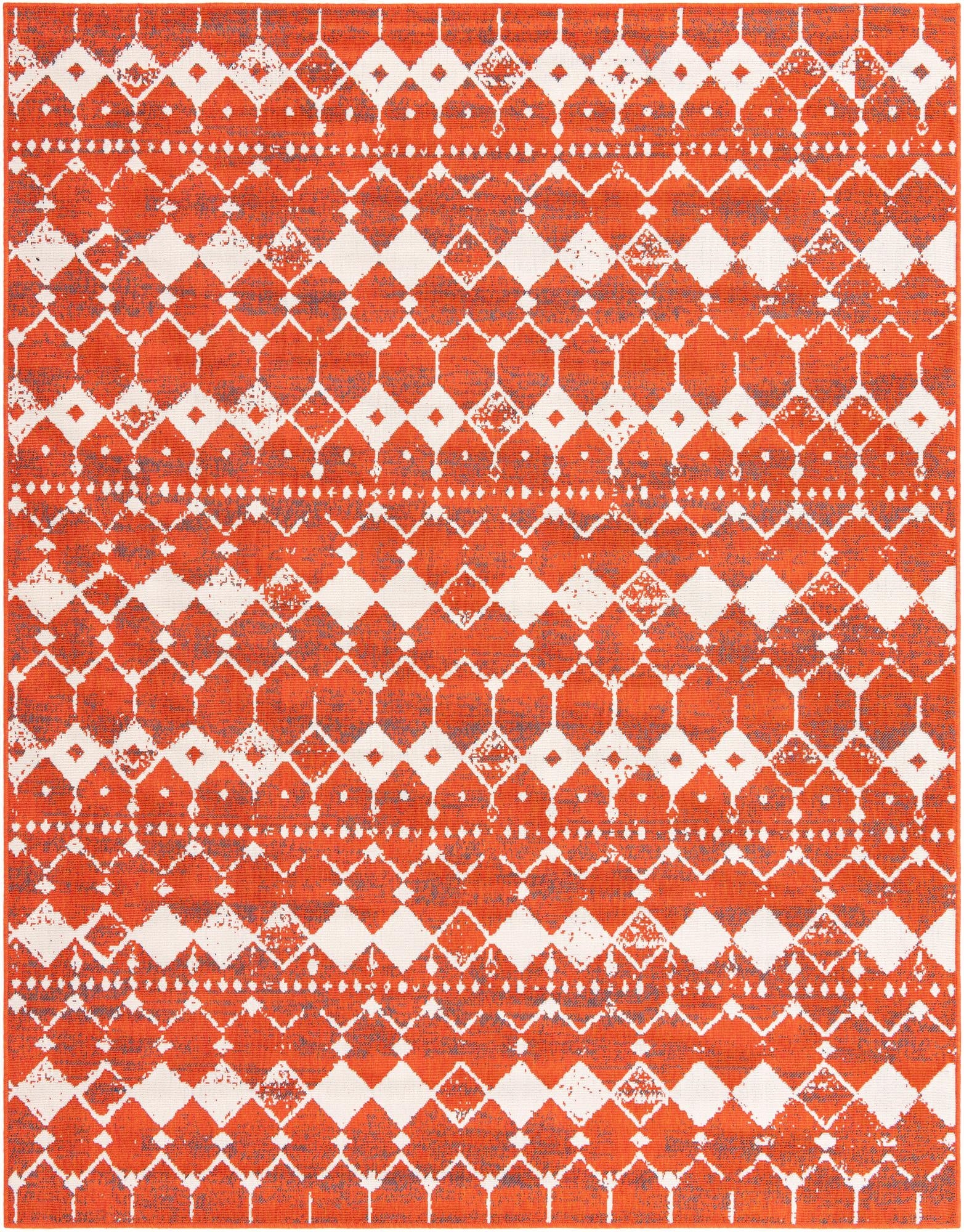  7' 10 x 10'  Washable Lattice Indoor / Outdoor Rug