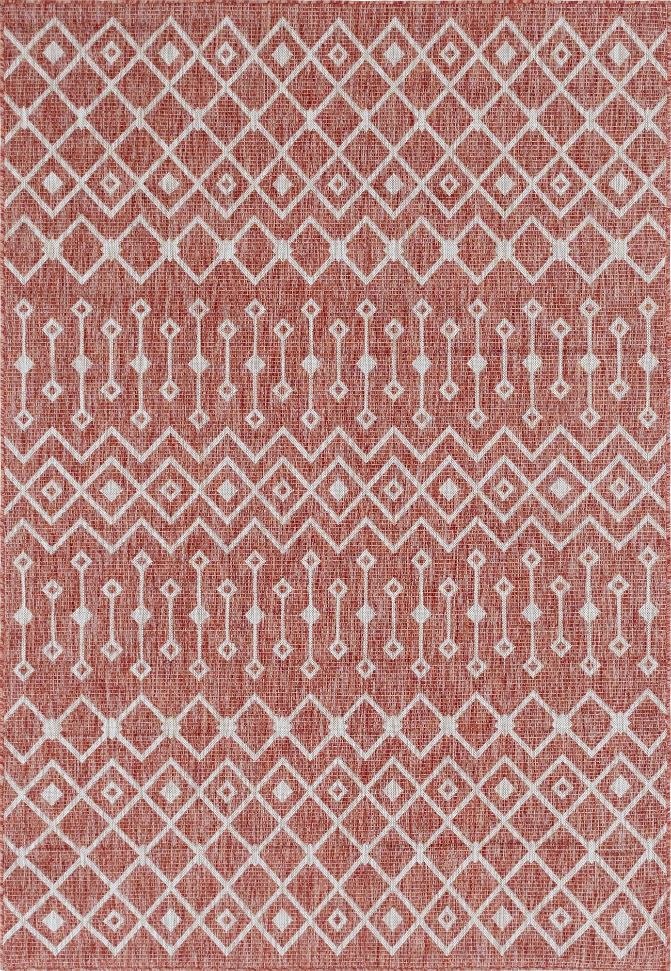  6' x 9'  Washable Lattice Indoor / Outdoor Rug