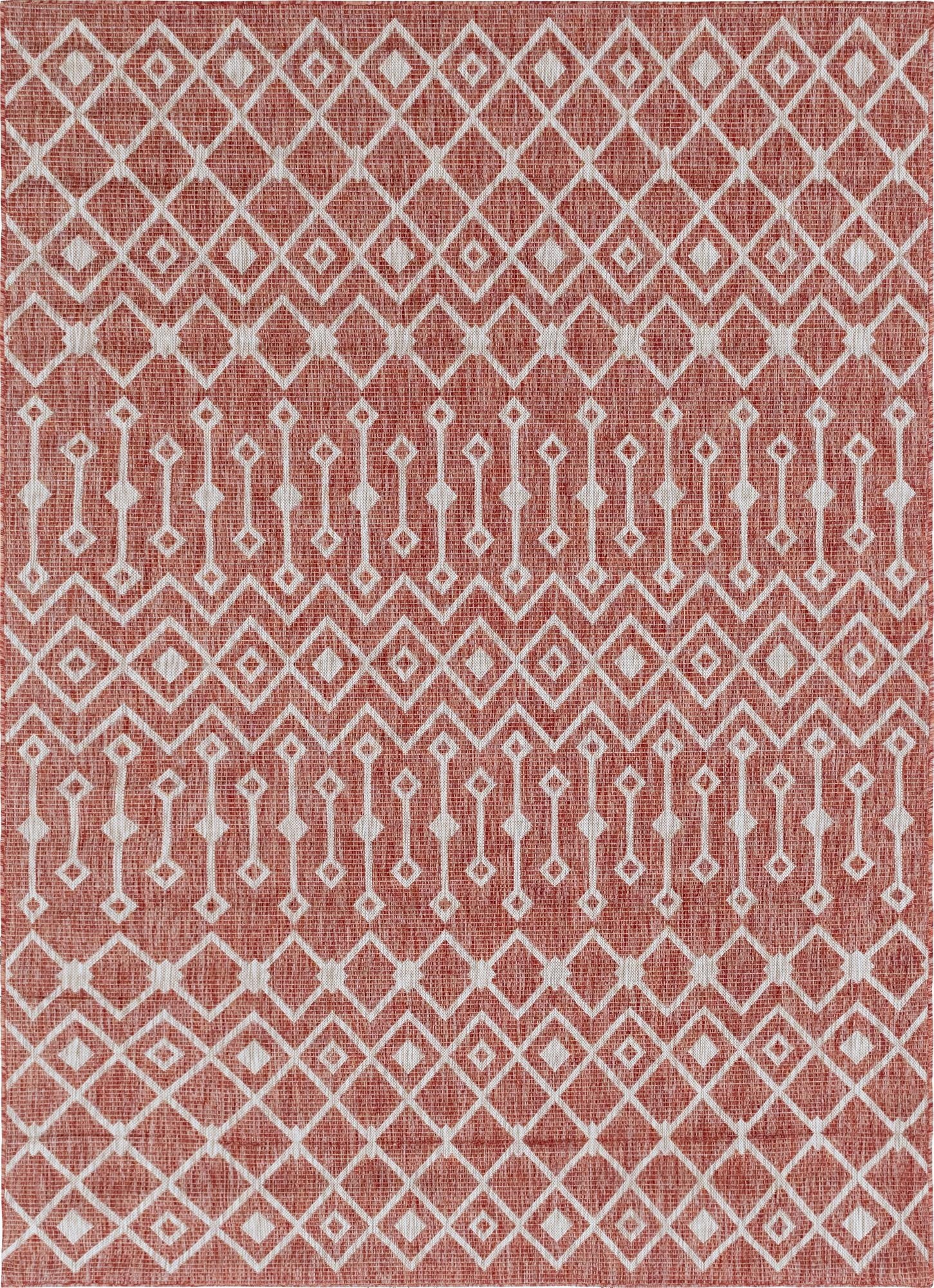  7' x 10'  Washable Lattice Indoor / Outdoor Rug