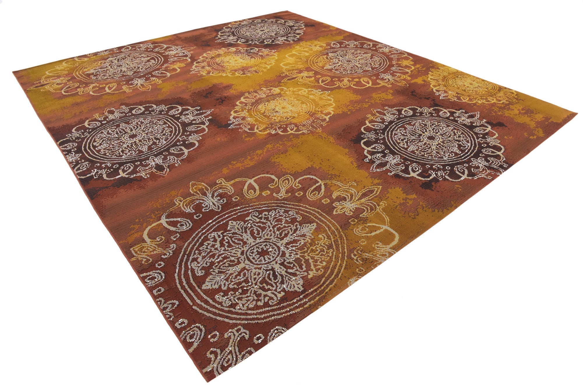 Rust Red 10' x 12' 2 Modern Indoor / Outdoor Rug | Rugs.com