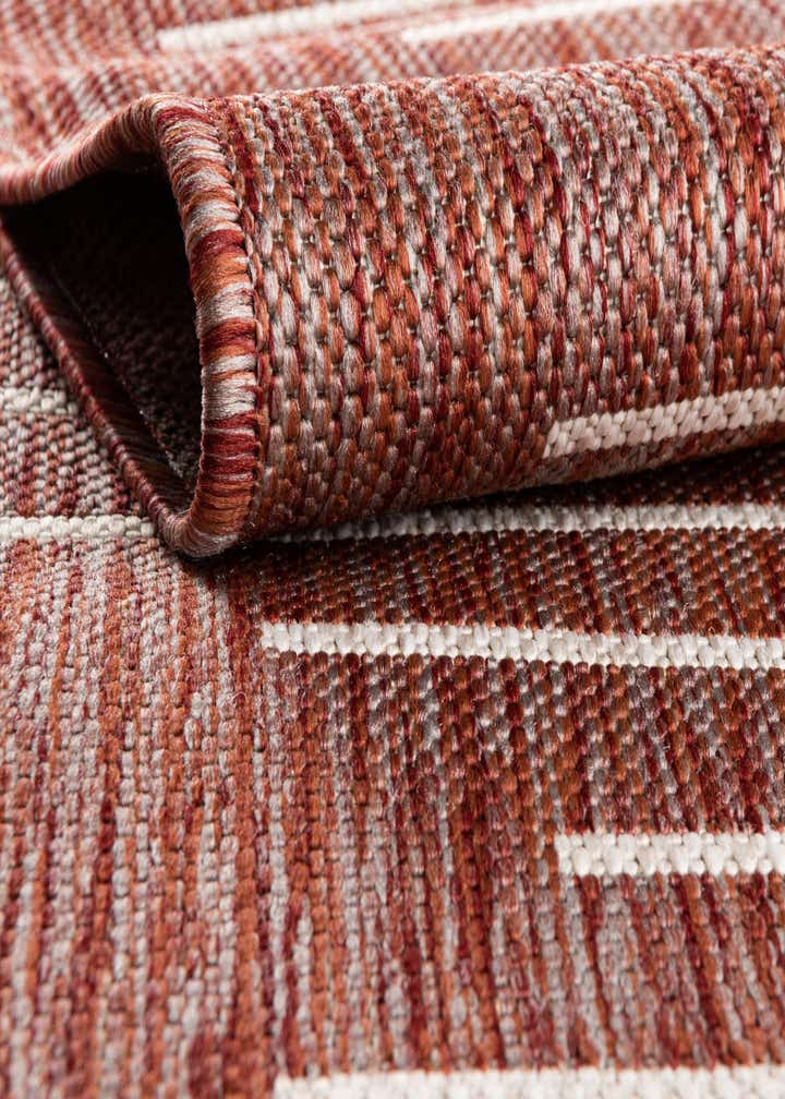 Rust Red 5' 3 x 8' Modern Indoor / Outdoor Rug | Rugs.com