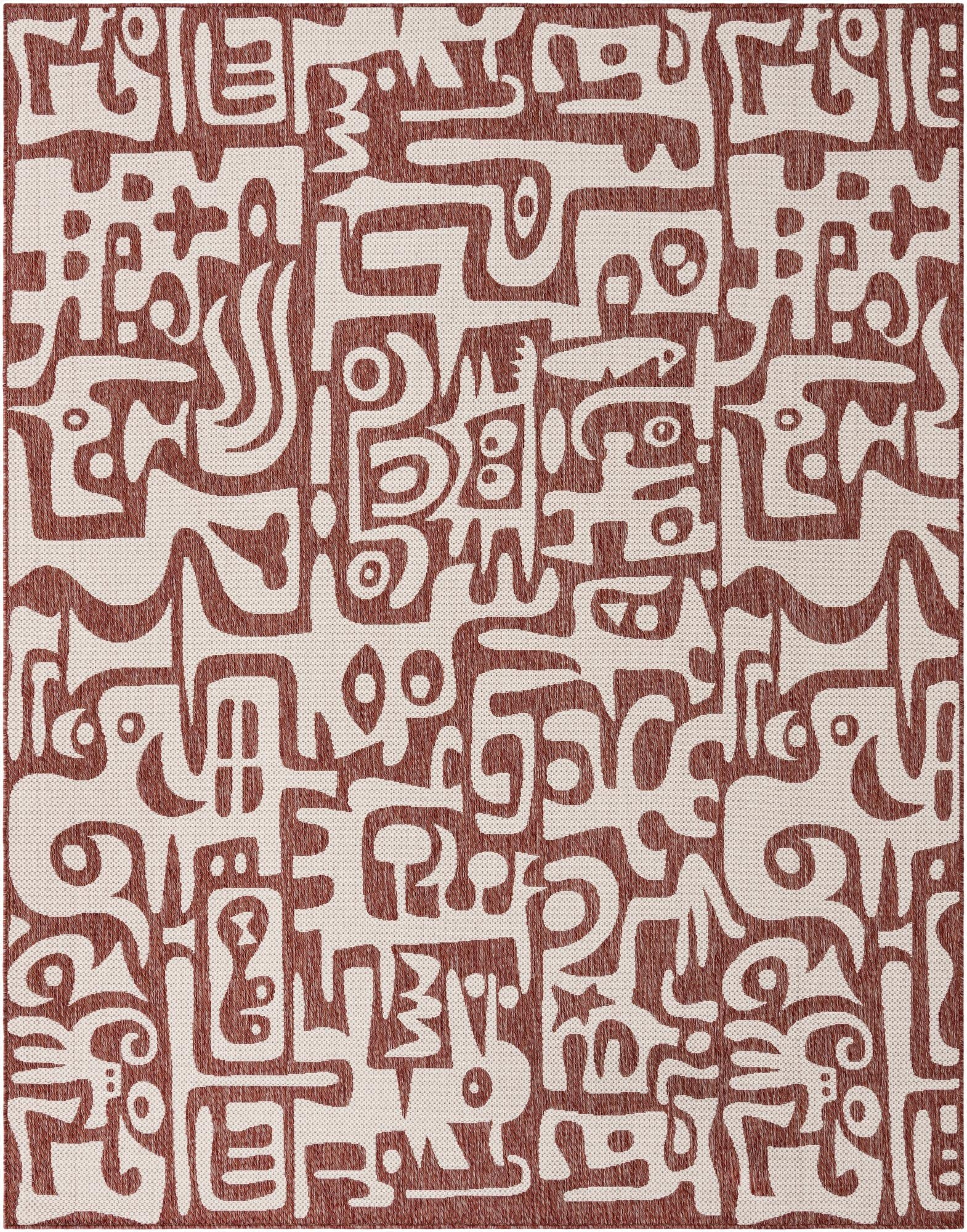  7' 10 x 10'  Washable Modern Indoor / Outdoor Rug