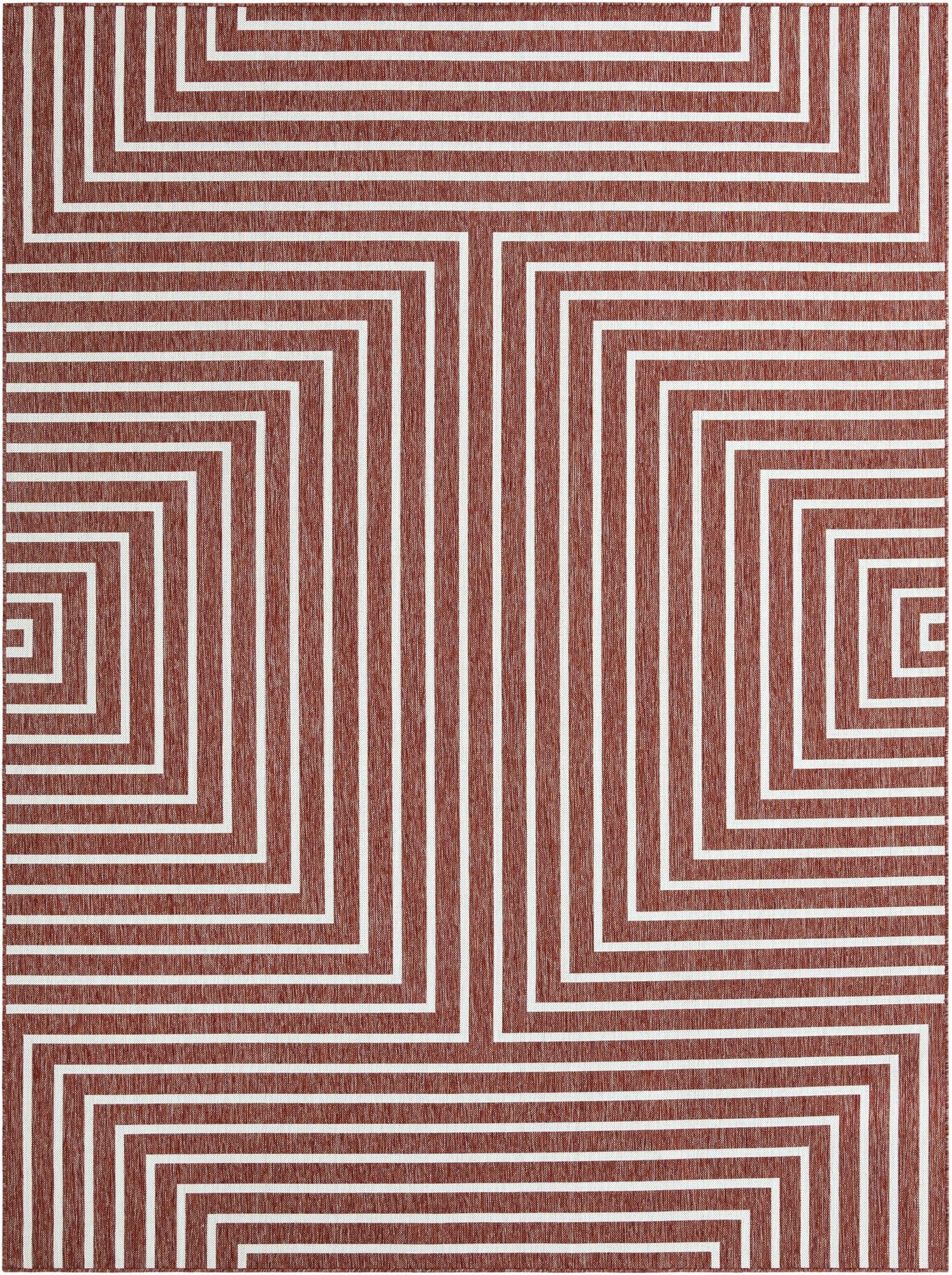 9' x 12'  Washable Modern Indoor / Outdoor Rug