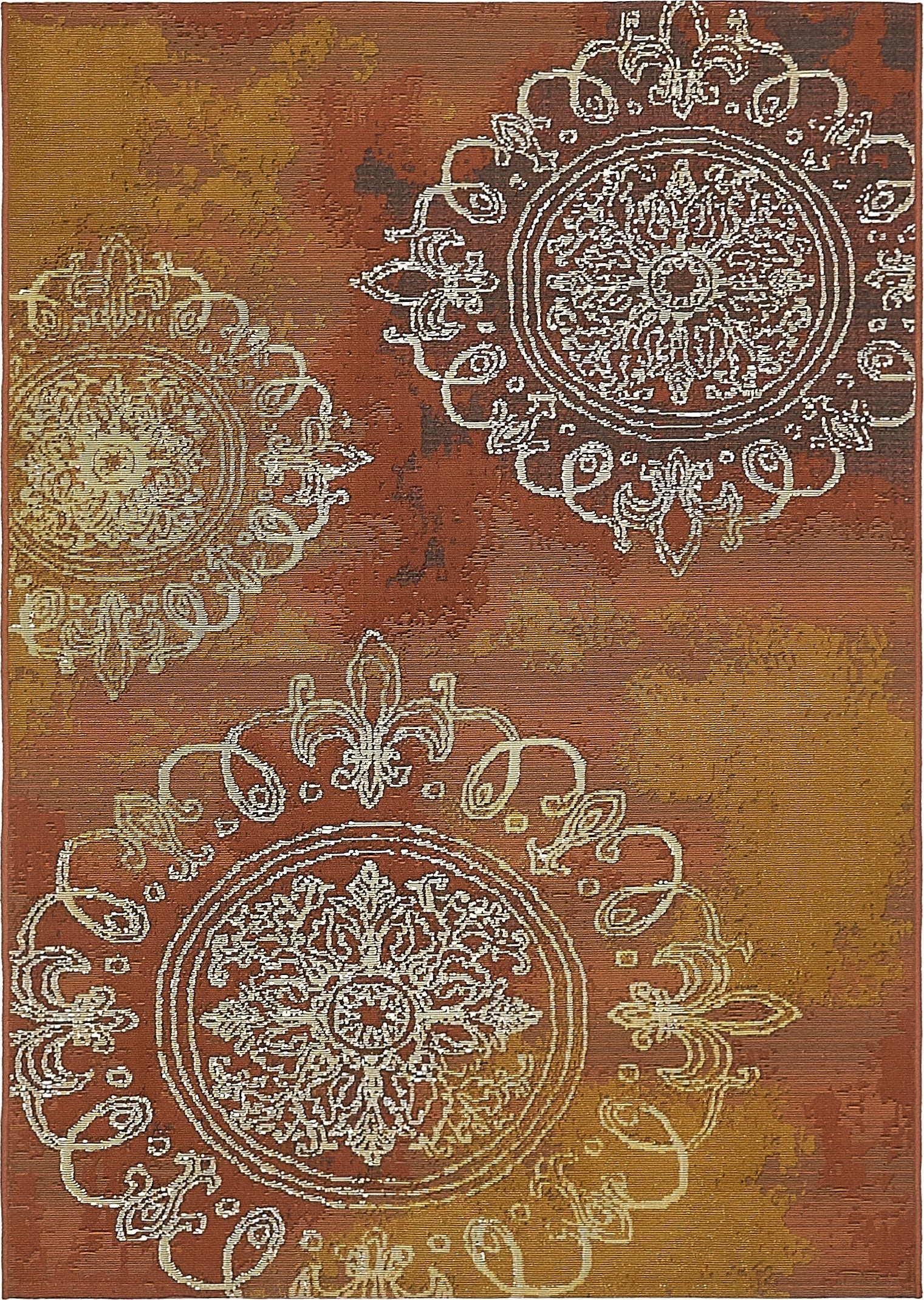  4' x 6'  Washable Modern Indoor / Outdoor Rug